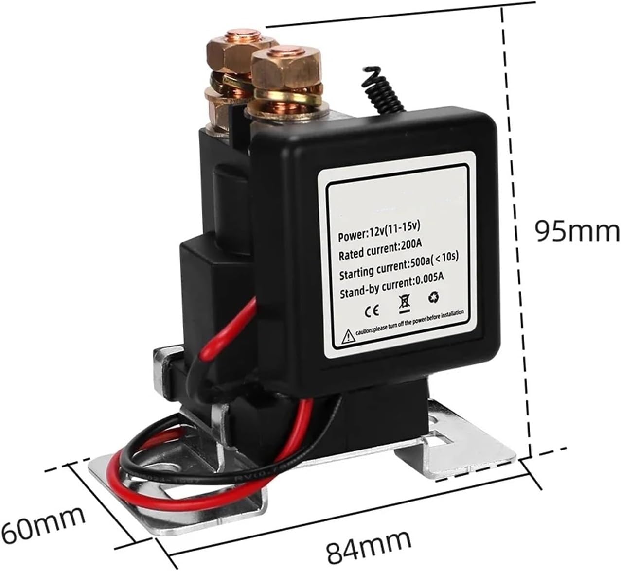 500A Relay Isolator Disconnect Switch 12V Cut Off Isolator Master Switches Car Truck