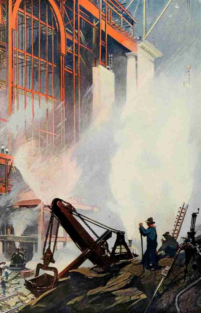 A4 Photo Oakley Thornton 1881 1953 Scribners 52 1912 Construction of New Grand Central Station Print Poster