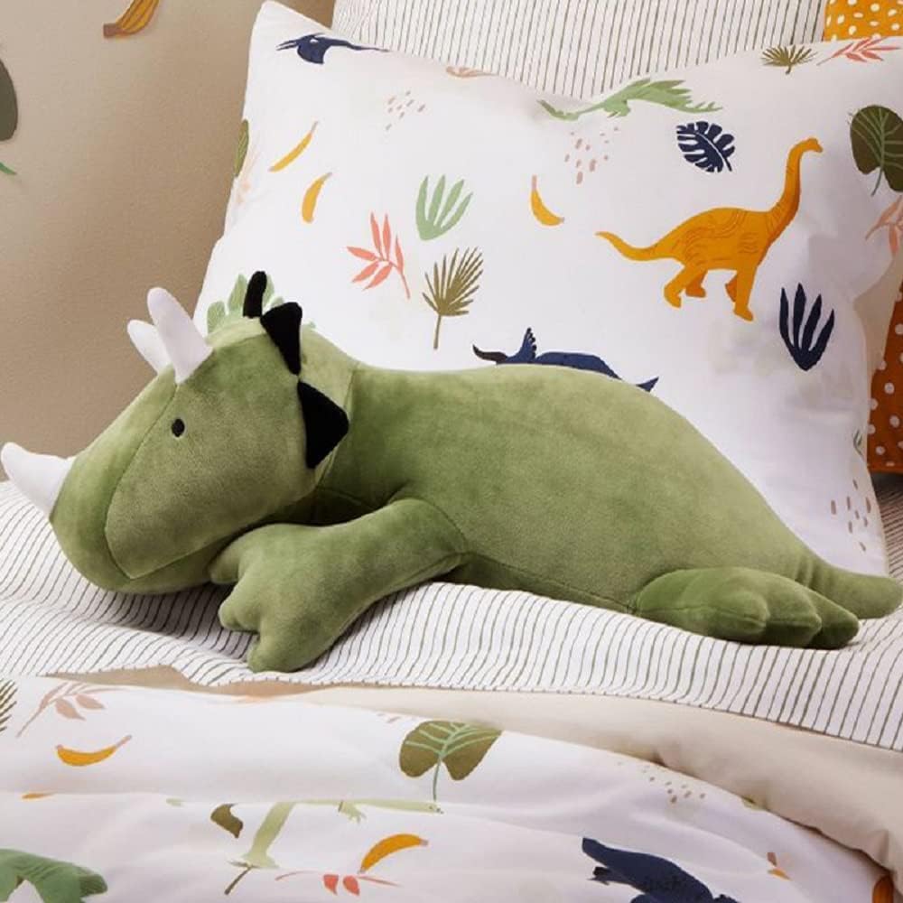 greenpoint Dinosaur Weighted Plush Throw Pillow, Cute Dinosaur Stuffed Animals Doll, Weighted Dinosaur Stuffed Animal, Dinosaur Stuffed Toy Plush Doll Pillow Soft Stuffed (Green,13.7in)
