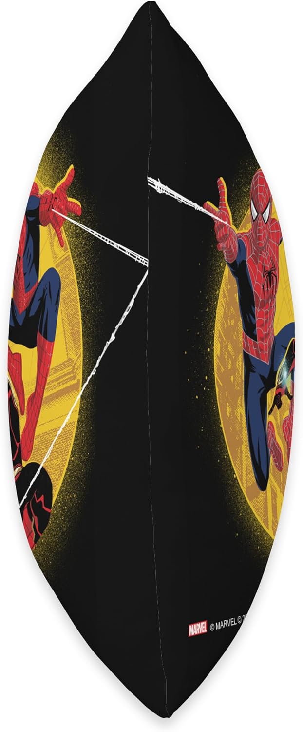Marvel Spider-Man No Way Home Spider-Men In Action Throw Pillow