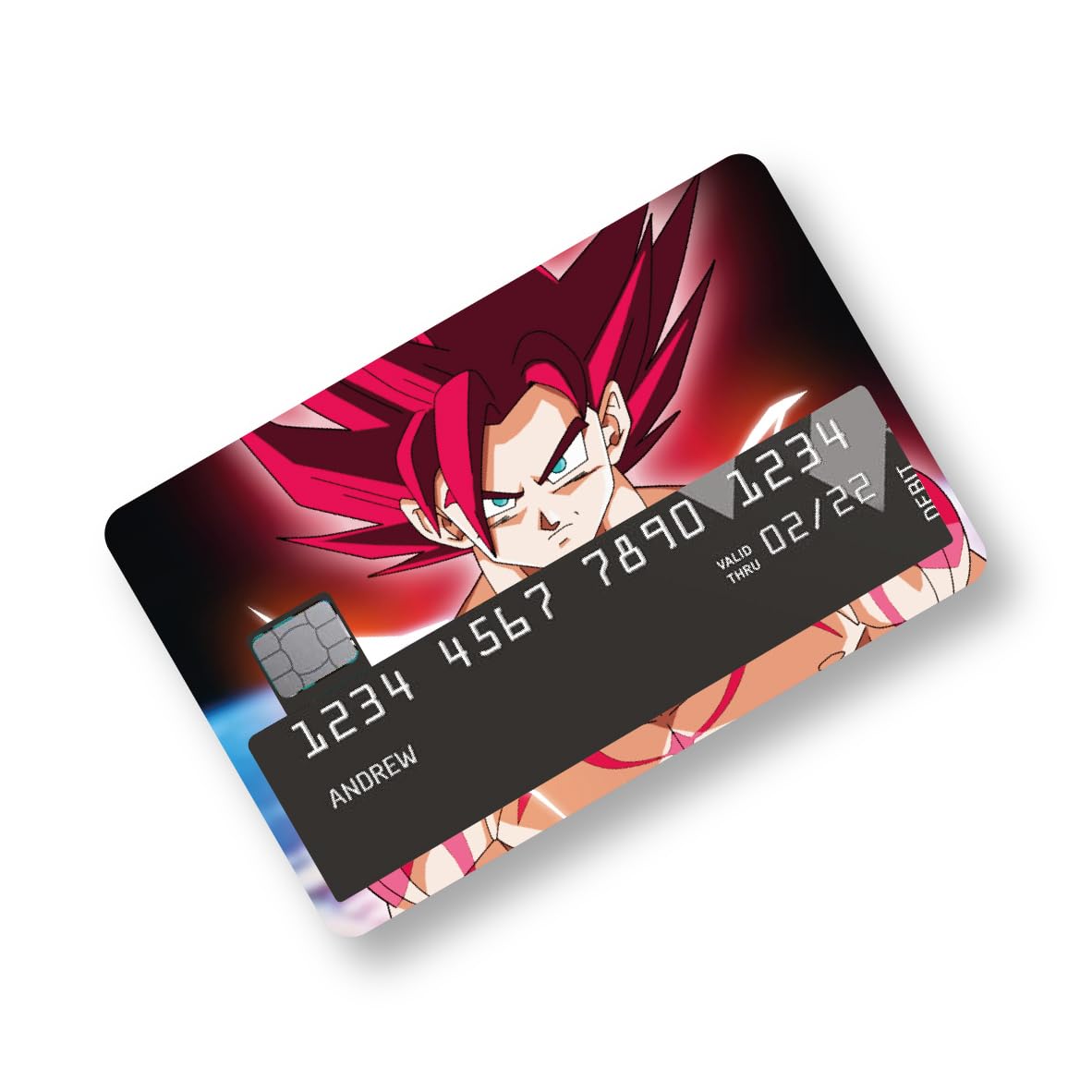Dragon Ball Z Credit Card Skin Stickers - Goku, Vegeta & More (Gold, Pre-Cut)