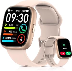 Smart Watch Men Women (Alexa Built-in), 1.83" HD Fitness Tracker, Bluetooth 5.3 Call, Heart Rate SpO2 Sleep Monitor, IP68 Waterproof, 100+ Sports Modes, Pedometer for iOS Android Pink