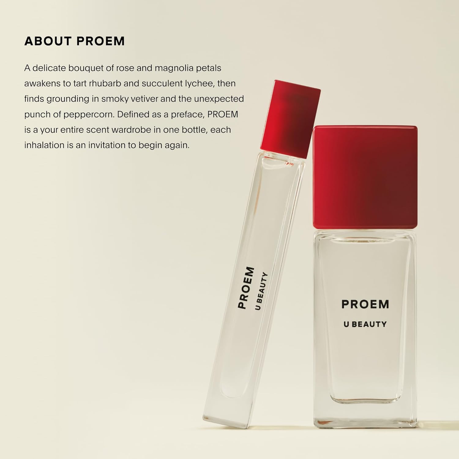 U Beauty The Fragrance Set – PROEM Eau de Parfum 50mL + 10mL Travel Spray | Bold Feminine Perfume with Floral, Fruity & Earthy Notes | Luxury Perfume Gift Set