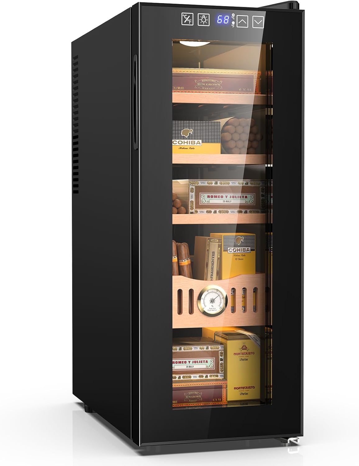 26L Electric Humidor, 200 Counts Cigar Humidor with Cooling