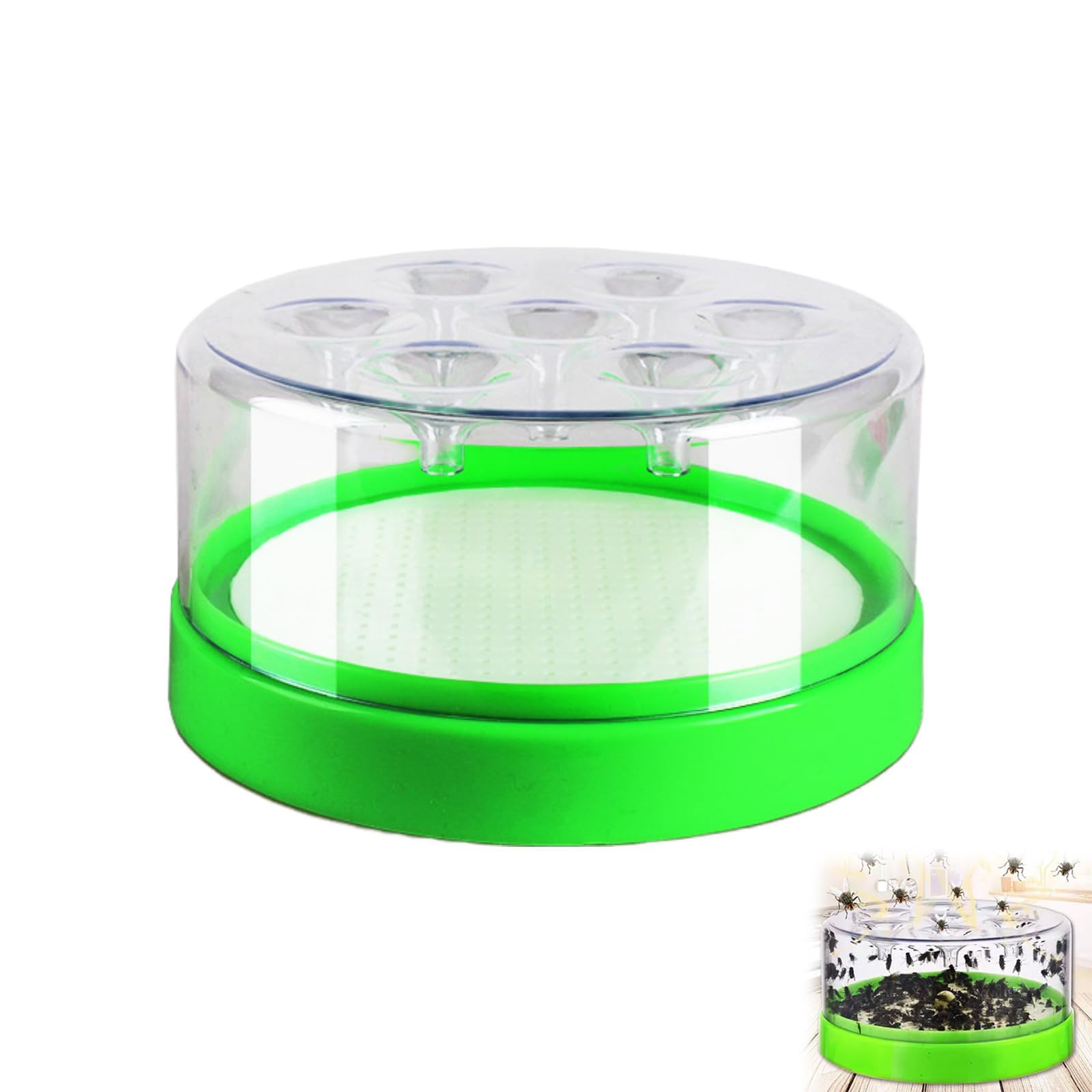 Reusable Non Electric Fly Trap, Fly Trap Device, Fly Trap Container, Escape-Proof Lid, Funnel One-Way Entry Fly Catcher, Only In, No Out, Easy to Clean for Home Kitchen Garden Restaurant Livestock — image 1