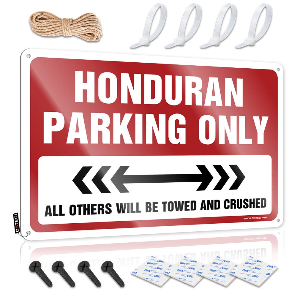 Fzfn Colour Farmhouse Signs Personalized Ready To Hang - Honduran Parking Only Haves For Tailgating(20X30cm)