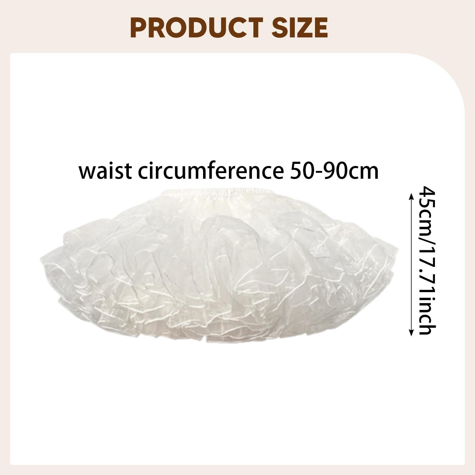 Jupe Tutu En Crinoline pour Femme, Cosplay, Robe de Mariée Courte Au-dessus Du Genou, Jupon Sans Cerceaux