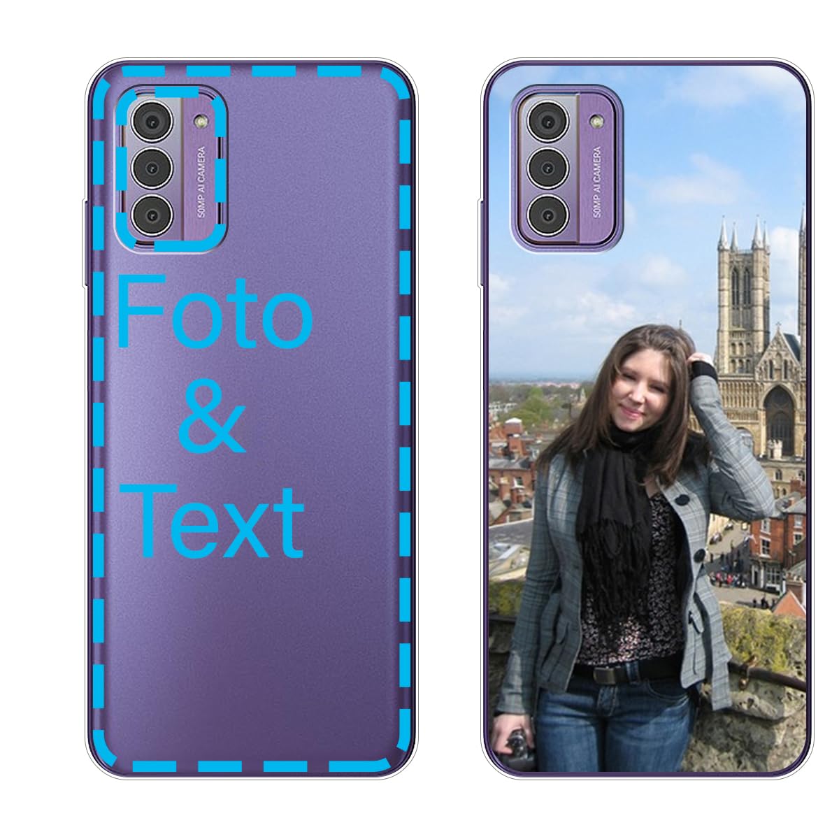 Personalisiertes Handy-Case Für Nokia G42 – Transparent, Weiches TPU, Mit Eigenem Foto/Text
