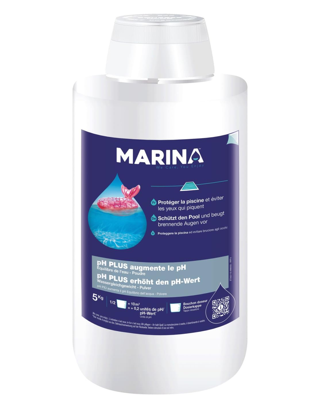 Marina Équilibre de l'eau - pH Plus en Poudre 5kg