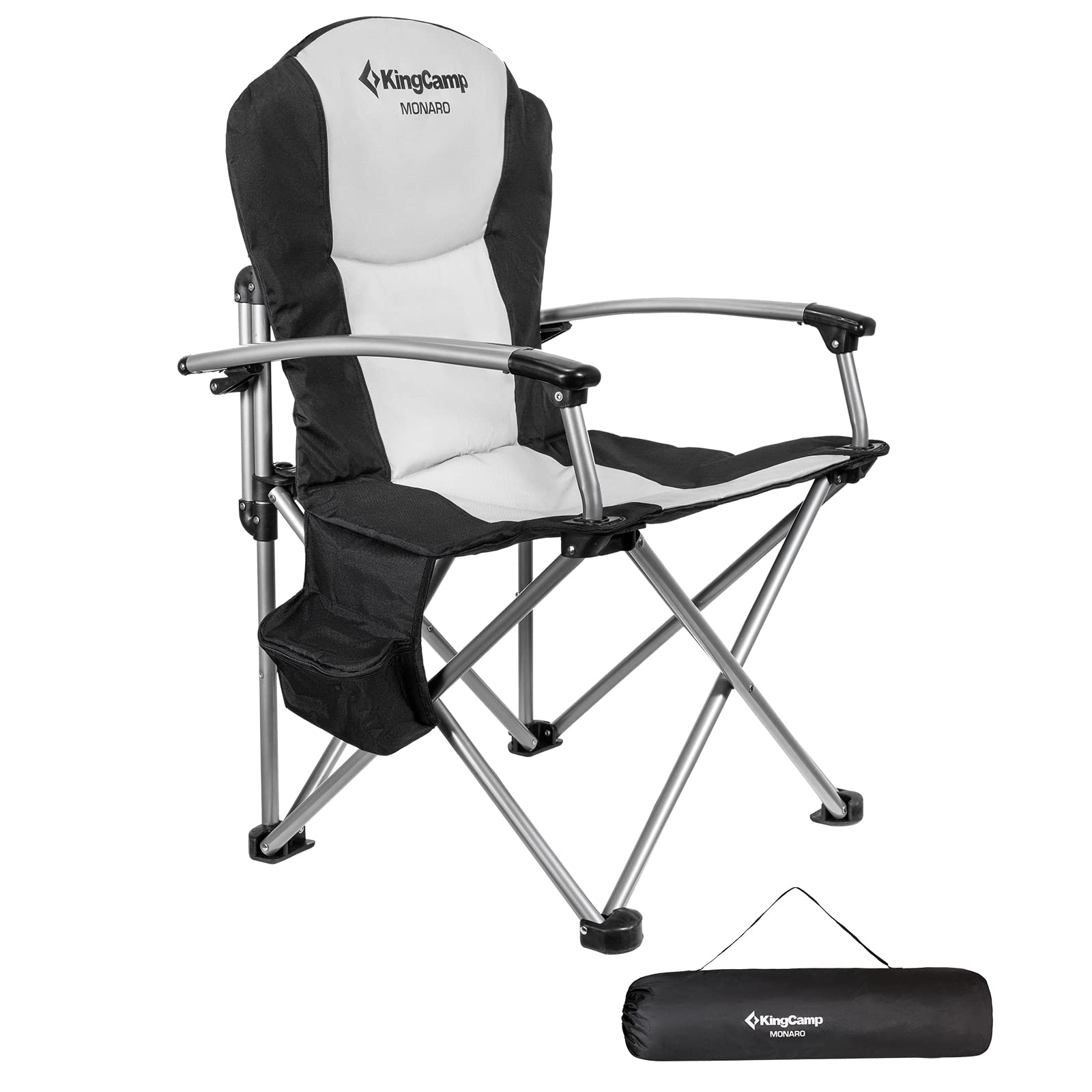 Kingcamp Oversized Camping Folding Chair With Lumbar Support Heavy