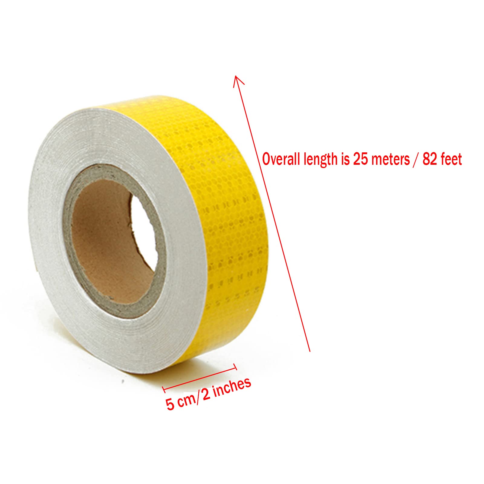 Cinta de advertencia reflectante, Cinta reflectante autoadhesiva 5 cm x 25 m Multicolor