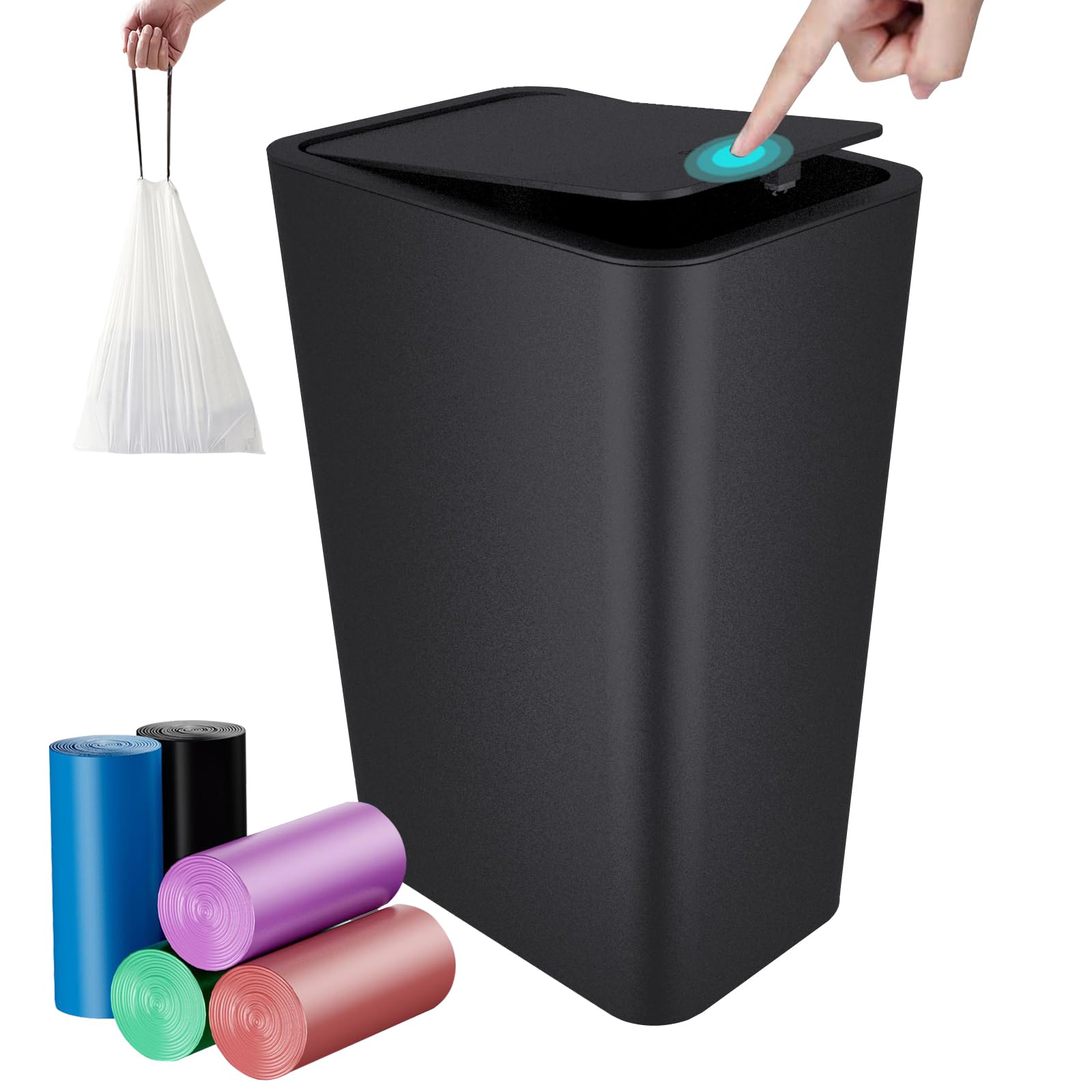2 65Gallon 10 Liter Push-StyleTrash Can with 75 Trash Bags Combines pet-Proof Odor-Proof and Quiet Opening Closing Features