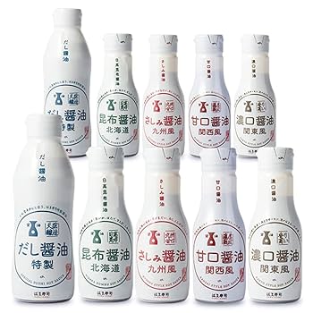 Amazon.co.jp: はま寿司の醤油 5種10本セット【特製だし・日高