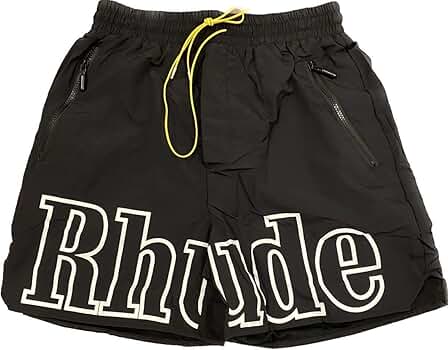 Amazon | Mサイズ RHUDE ルード フロントビッグロゴ ショーツ ブラック