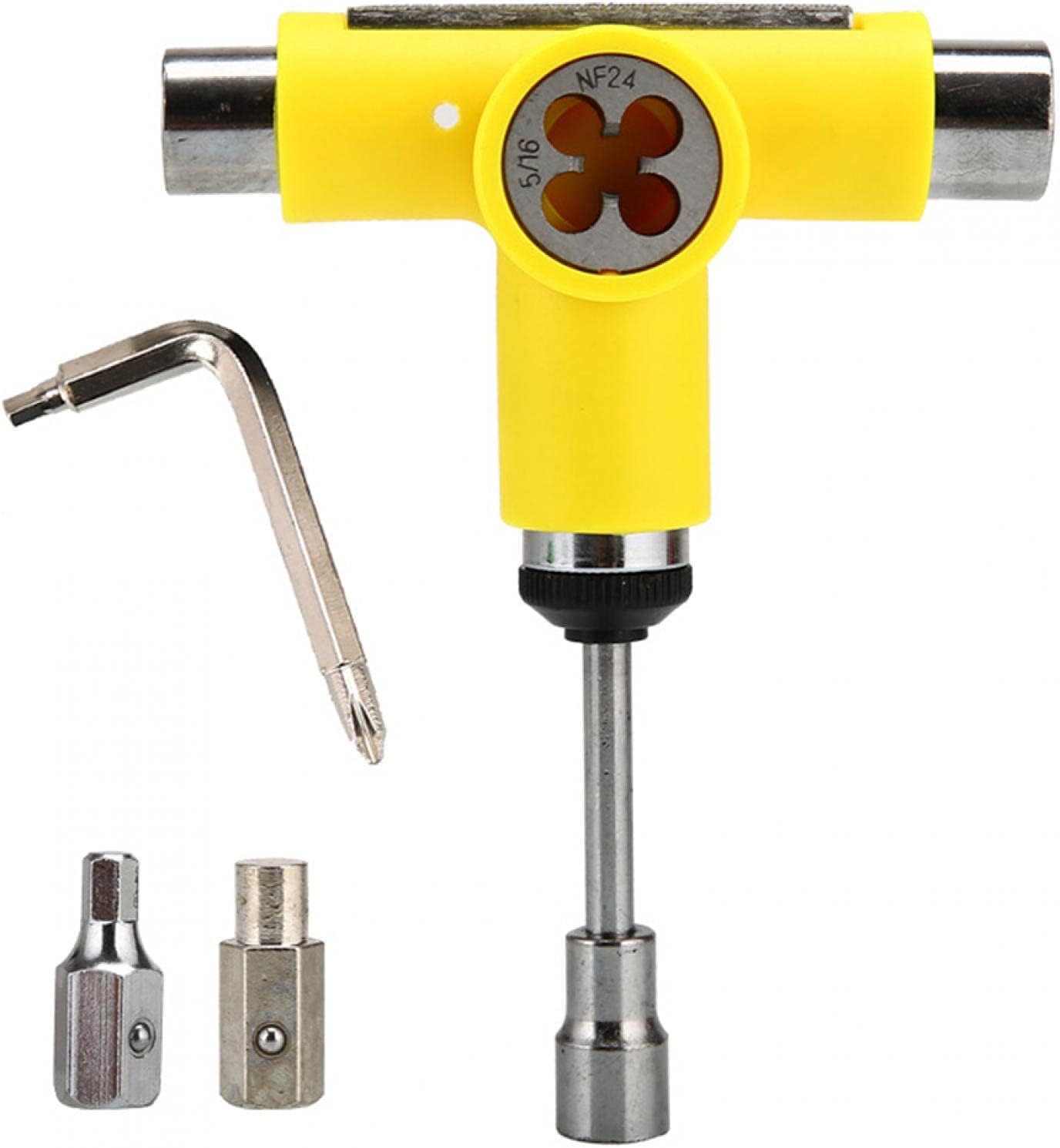 All-In-One Portable Skate Tools Set Repair Multifunctional Practical T-Type Skateboard Tool With Hexagon Wrench