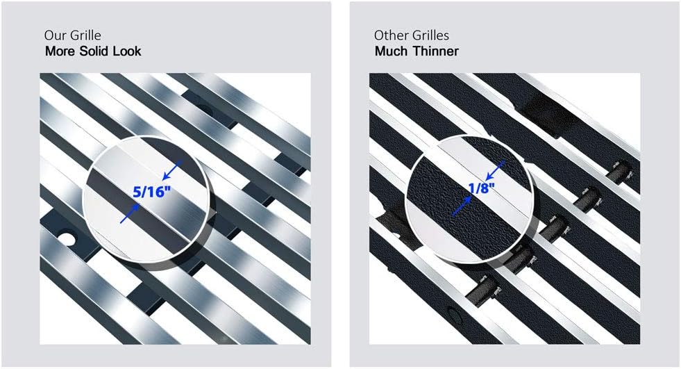 APS Compatible with 1987-1991 Ford Bronco F-Series Pickup Main Upper Billet Grille Insert F85009A