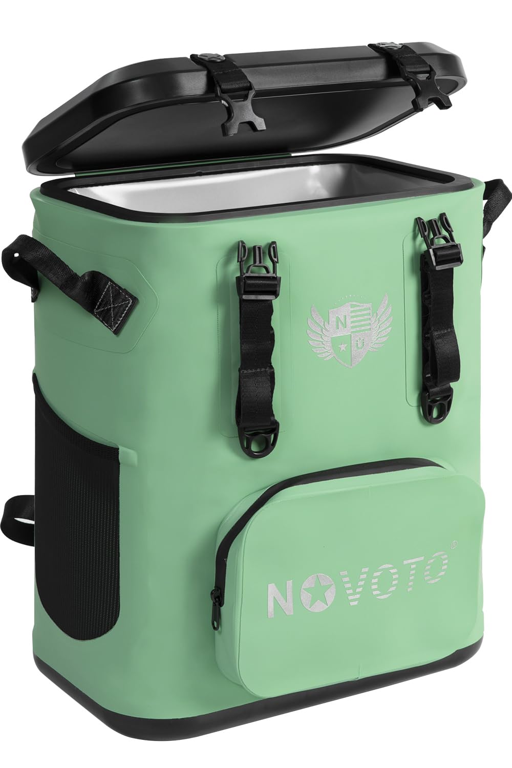 Magnetic Backpack Cooler, Hands-Free Zipperless Design, 2-Inch TPU Foam Insulated, Portable & Sand-Resistant, Soft Sided Cooler Bag for Men & Women