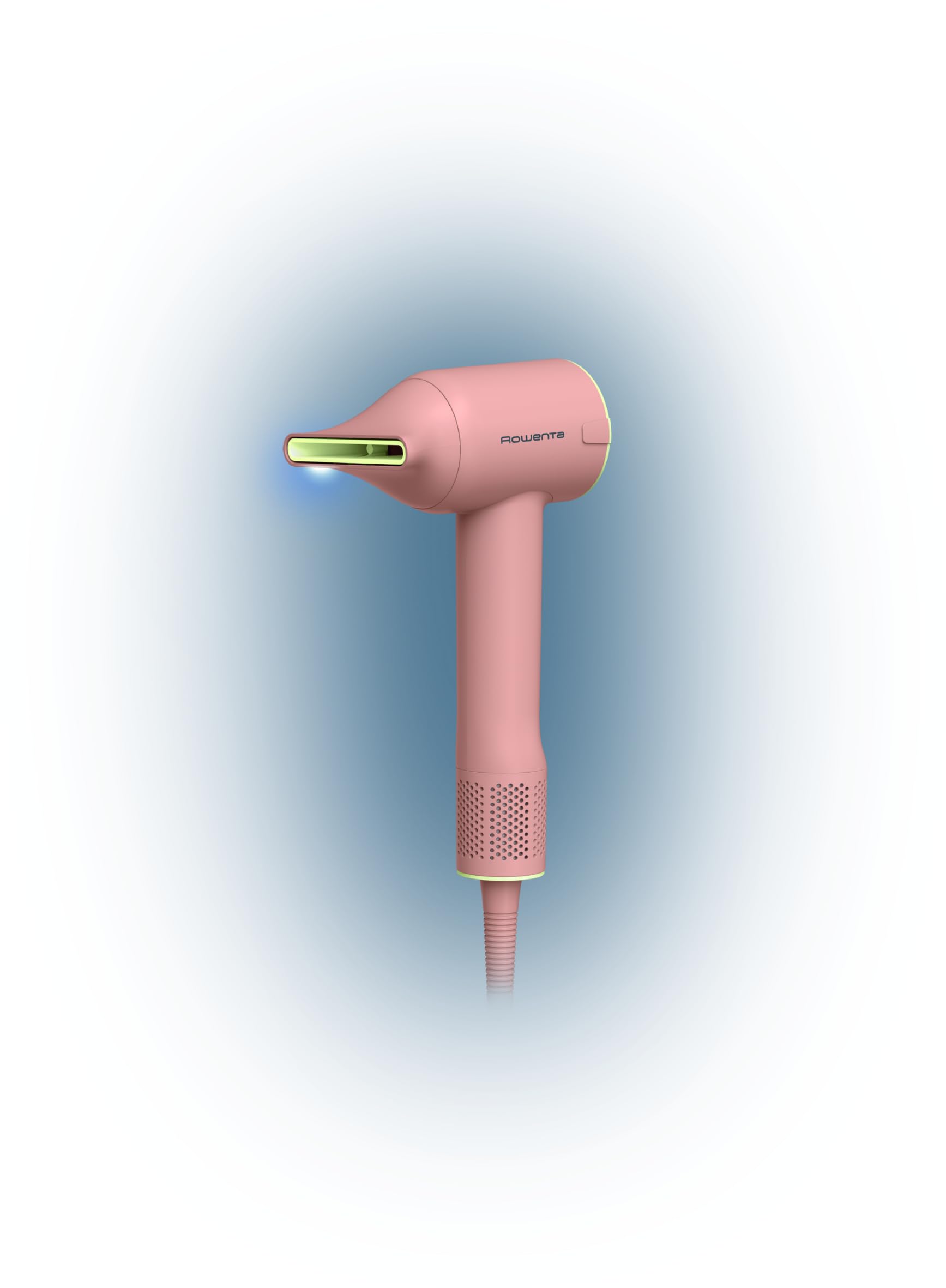 Rowenta Blumia Secador de Pelo Compacto y Ligero 350g, Motor Digital, Secado Rápido, Generador Iones, Control Inteligente 40°C, 3 temperaturas, 2 velocidades, Boquilla Magnética, Rosa, HY5N11E0
