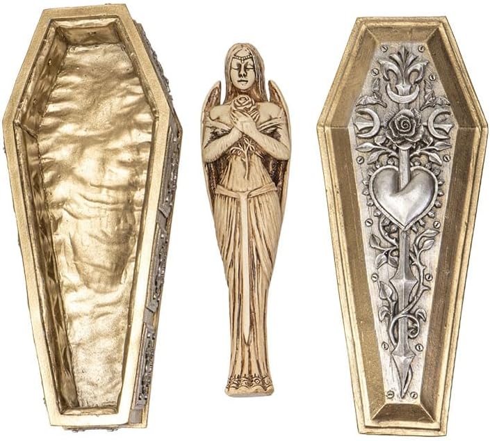 Pacific Giftware Bride of The Darkness Casket and Figure, Gold, 7.48 Inches Length, Collectible Figurines image 4