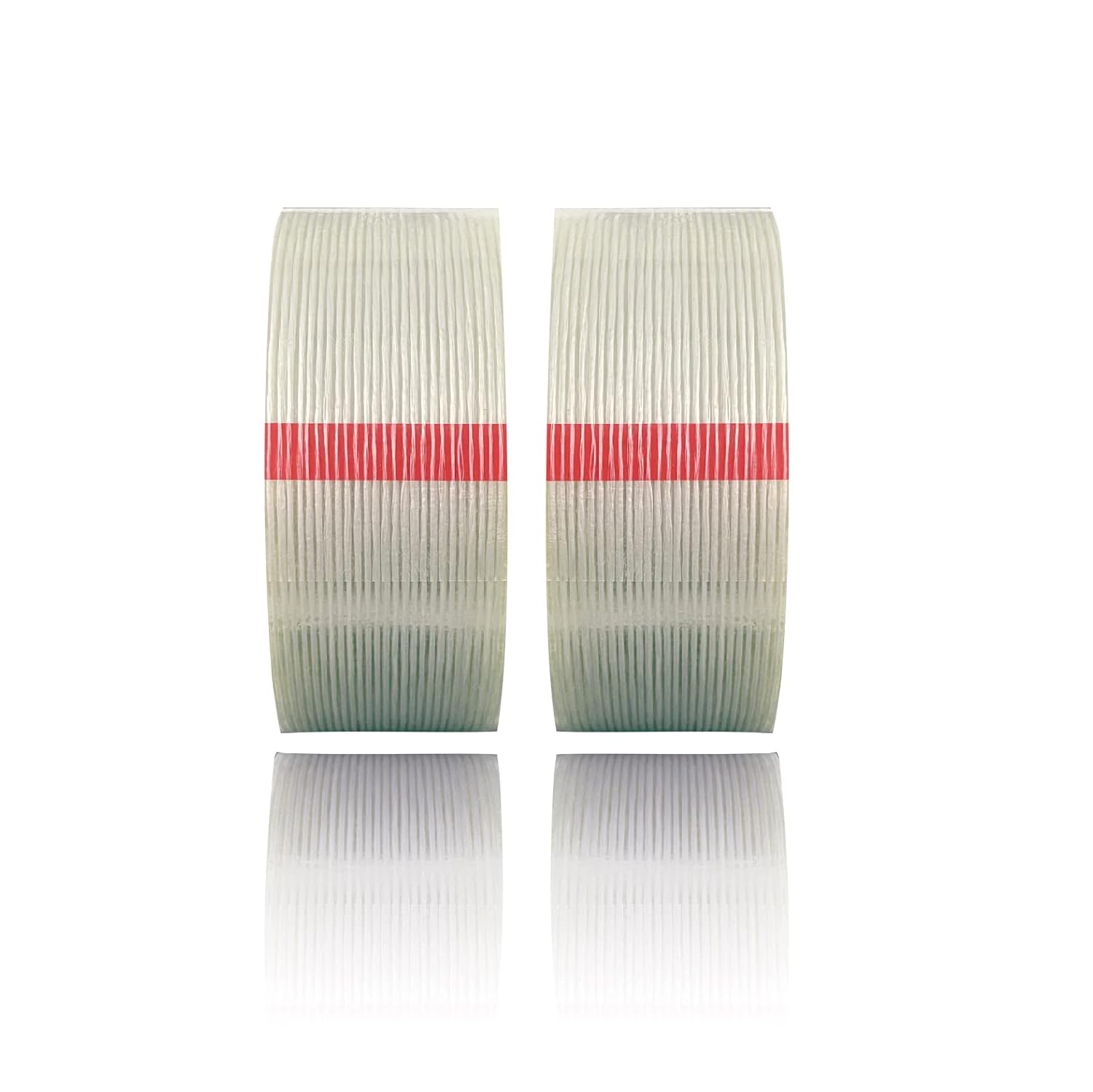 Filament Strapping Tape 1 inch x60Yds, 4 Pack Heavy Duty Transparent Reinforced Fiberglass Tape