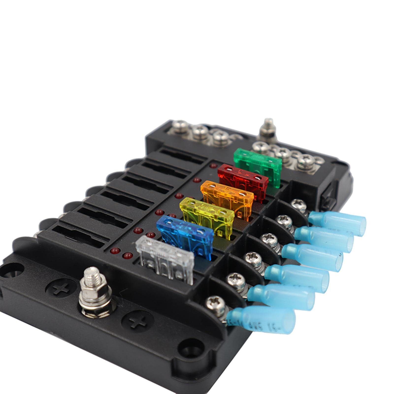 CALANDIS 12 Way Fuse Block Marine Boat Fuse Block Fit for Rv Yacht Van Style B-image-29