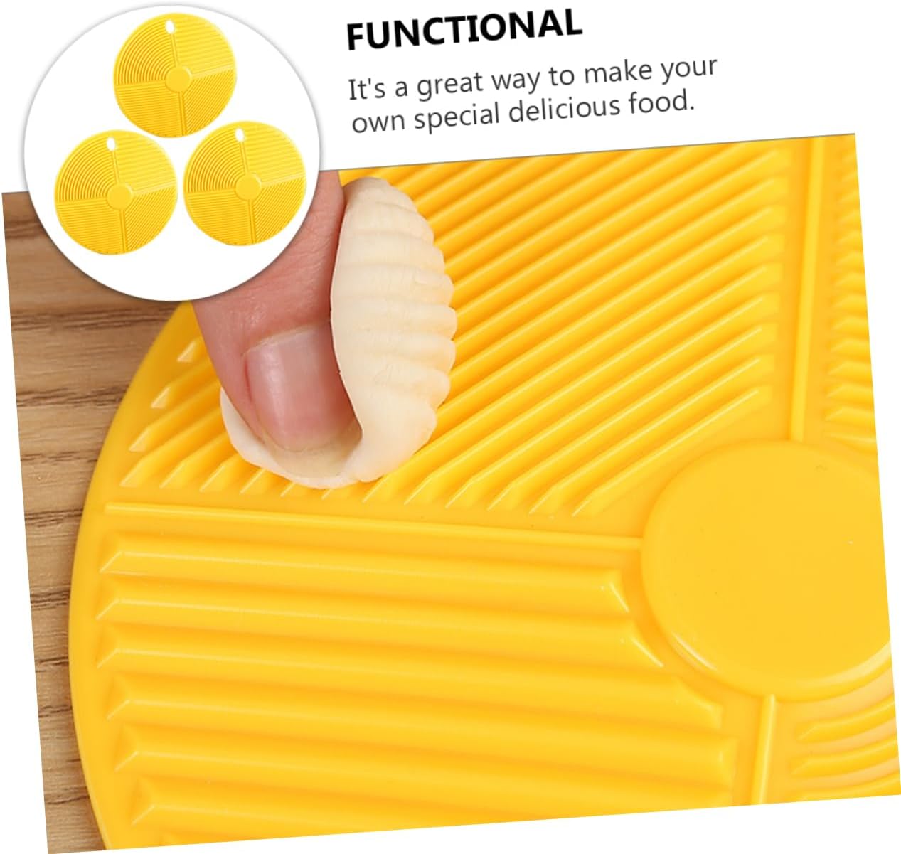 Pasta Board 3pcs Mochi Board Butter Molds Rigagnocchi Stripper Gnocchi Boards Board for Pasta Fettuccine Noodles Pasta Tagliatelle Pasta Home Tools Diy Conch Maker Plastic