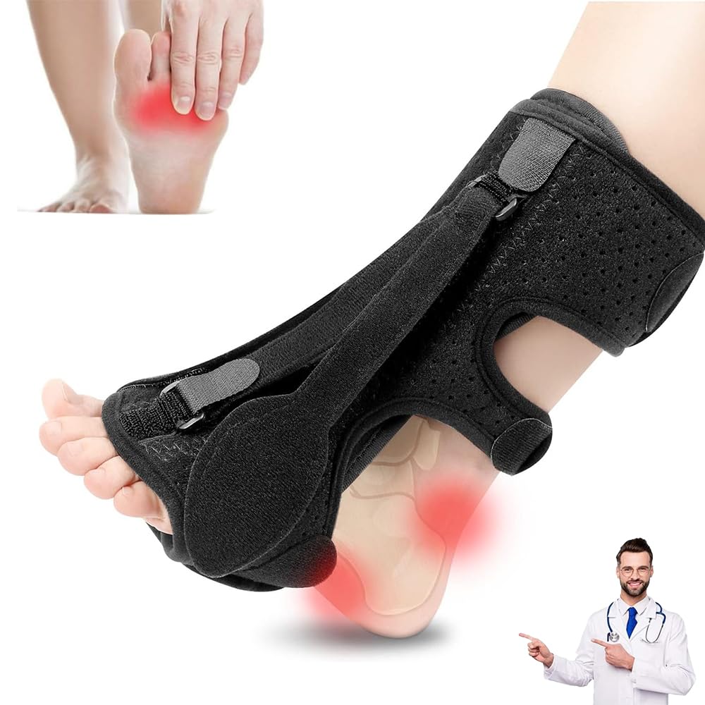 WISKA Plantar Fasciitis Night Splint - Foot Drop Orthotic Brace for Men & Women - Achilles Tendonitis Support with 3 Adjustable Straps - Relief Pain for Foot, Splint for Night Use (B0CVGQ9C5Q) Amazon Price History, Amazon Price Tracker