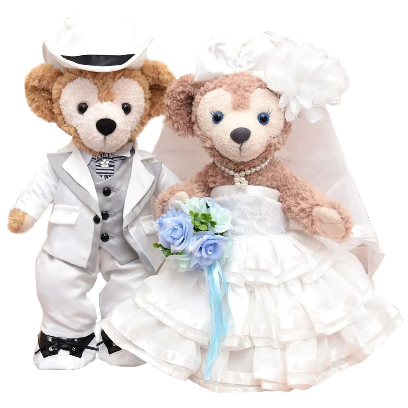 ダッフィー＆シェリーメイ　Ｓサイズ　ウェディングコスチューム Amazon.co.jp: テディベア通販アリス ダッフィー＆シェリーメイ