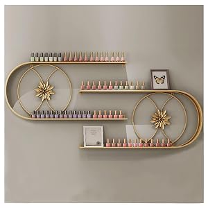 ZBJDX Creative U-Shaped Nail Polish Glue Storage Rack Metal Nail Polish Wall Mounted Rack Nail Polish Make-Up Storage