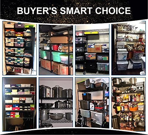 Storage Shelves Metal Shelf Wire Shelving Unit With Wheels 6 Tier Nsf Certification Height Adjustable Garage Shelving Utility Steel Heavy Duty Commercial Grade Shelving Rack For Garage Pantry Kitchen #TOP6