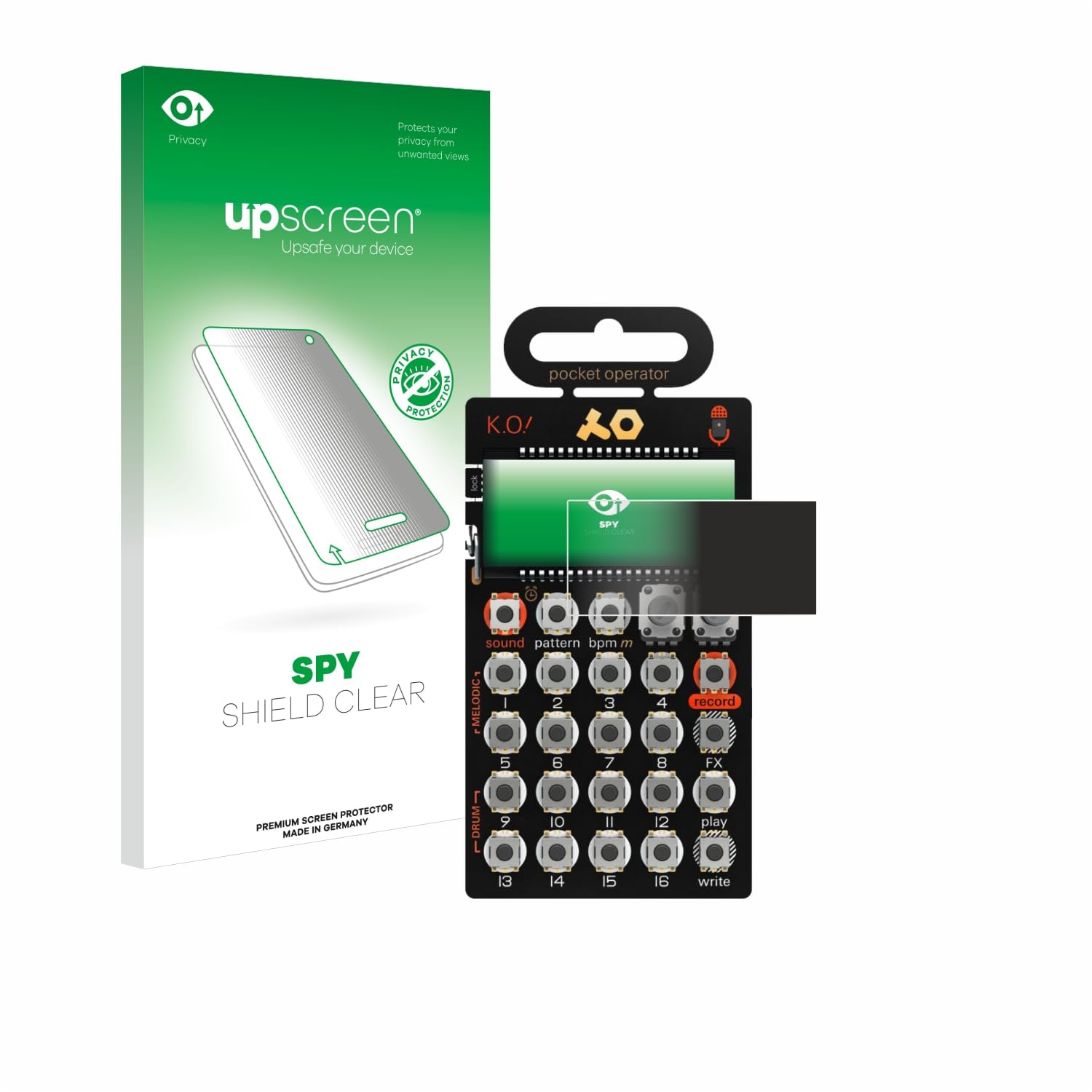upscreen Privacy Screen Protector compatible with Teenage Engineering PO-33 K.O! - Anti-Spy Screen Protection