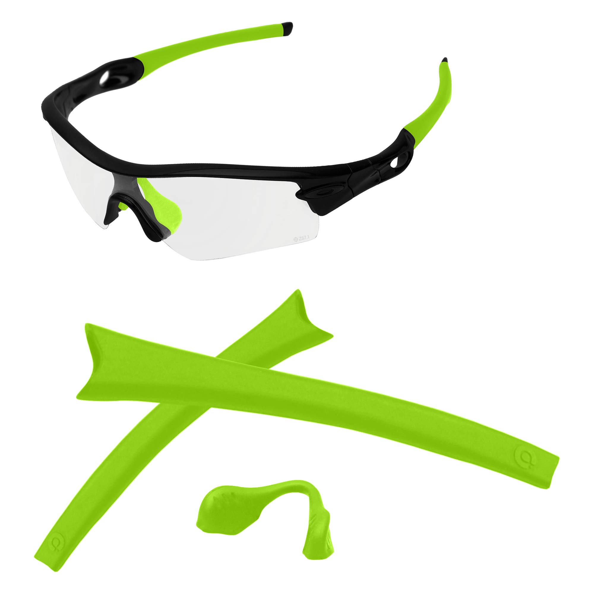 AOZAN Replacement Sock Kits Compatible with Oakley Radar Path/Pitch/Range/Edge Sunglasses - Green