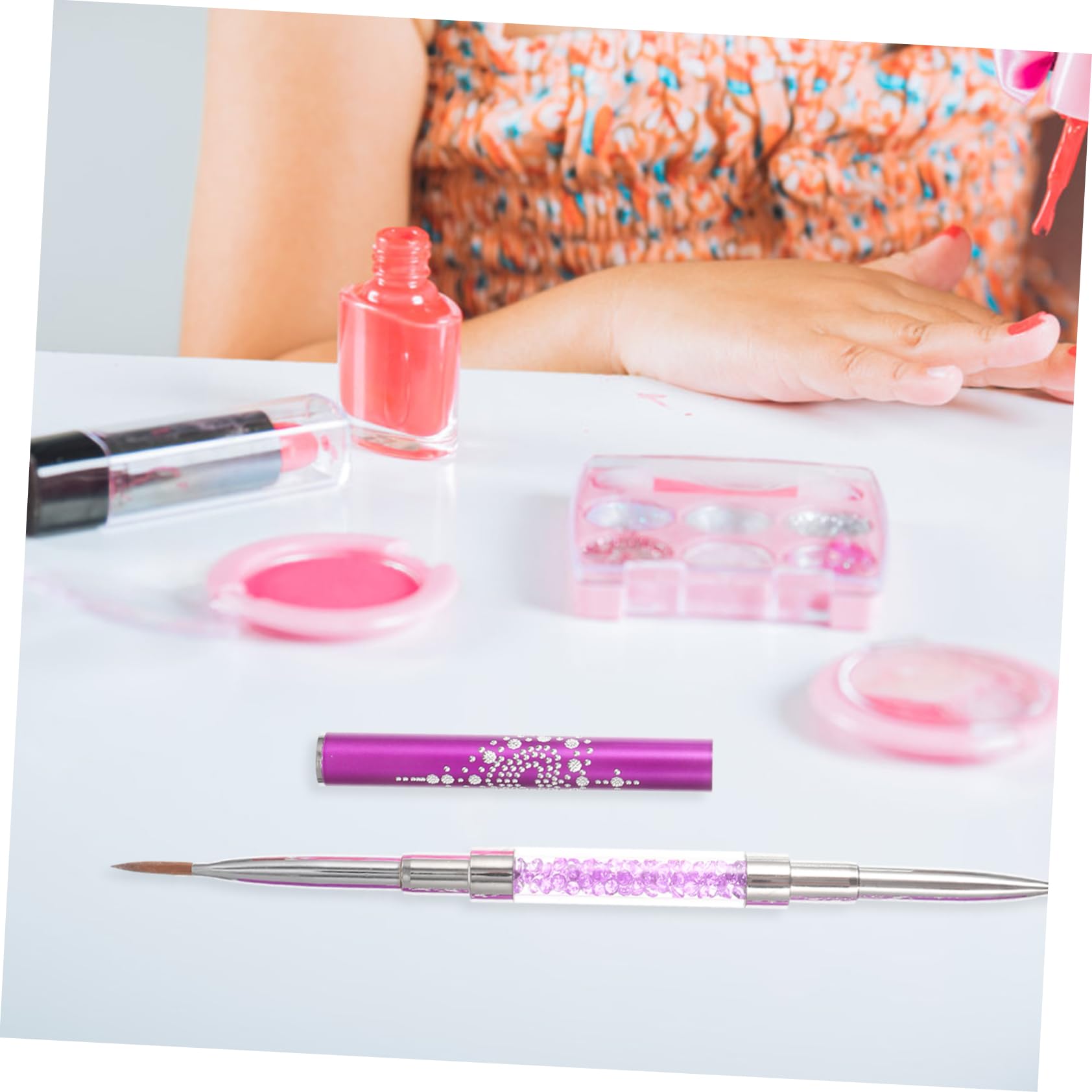 FOMIYES 4 Set Di Unghie Set Di Manicure Pennelli Per Unghie E Penne Da Disegno Strumenti Per Unghie Con Strass Per Uso Domestico 2 Pezzi*4