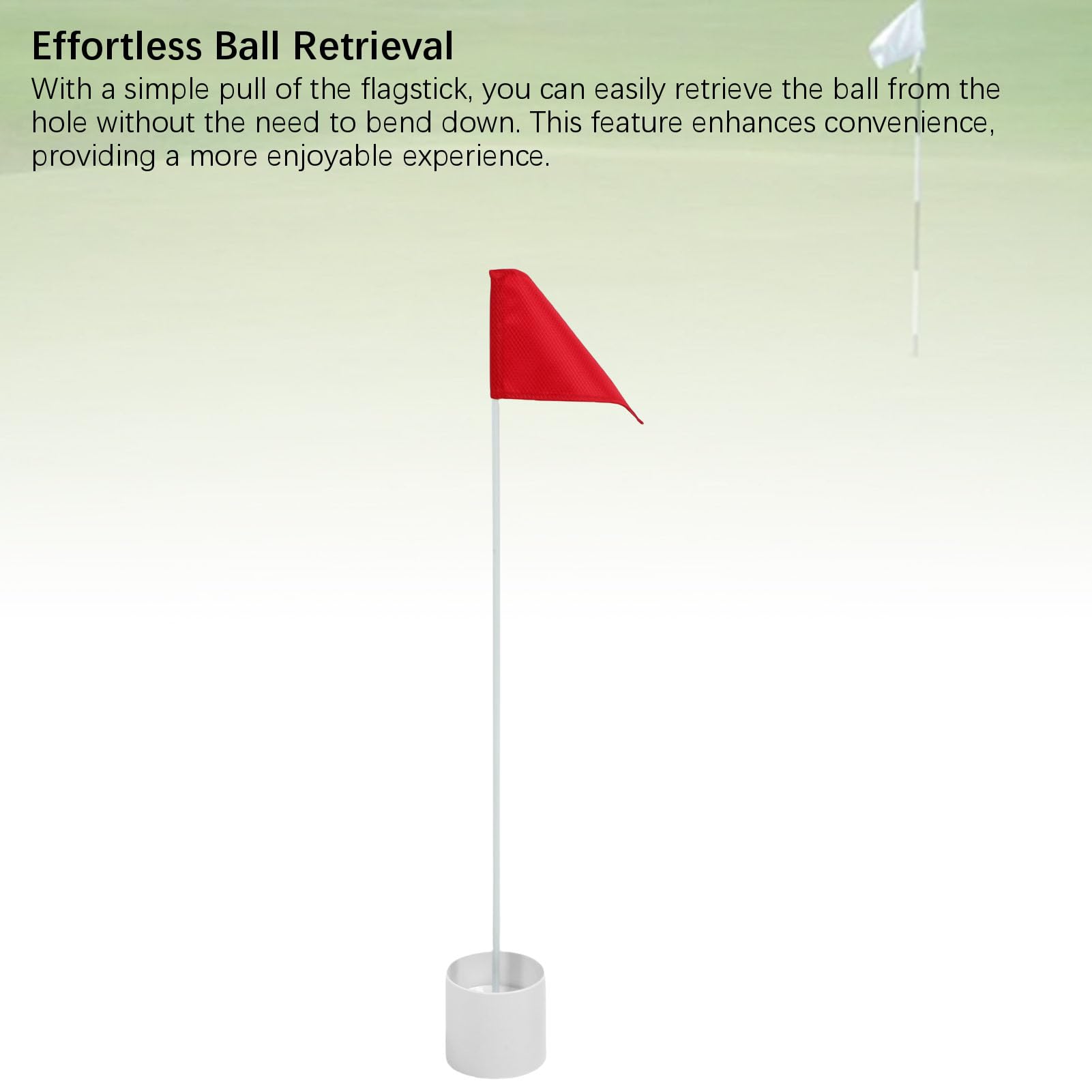 Putting Green Flagstick-Set, Langlebige Drainagelöcher für Outdoor-Übungen auf Platz, Kunststoff-Nylon