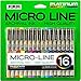 Micro-Line Ultra Fine Point Ink Pens - (SET OF 16) - Archival Ink - Assorted Colors in 0.3 MM Felt Tip - 5 Blacks in Tip Sizes 0.25MM to 0.5MM - Competes with Micron Fine Point Permanent Markers