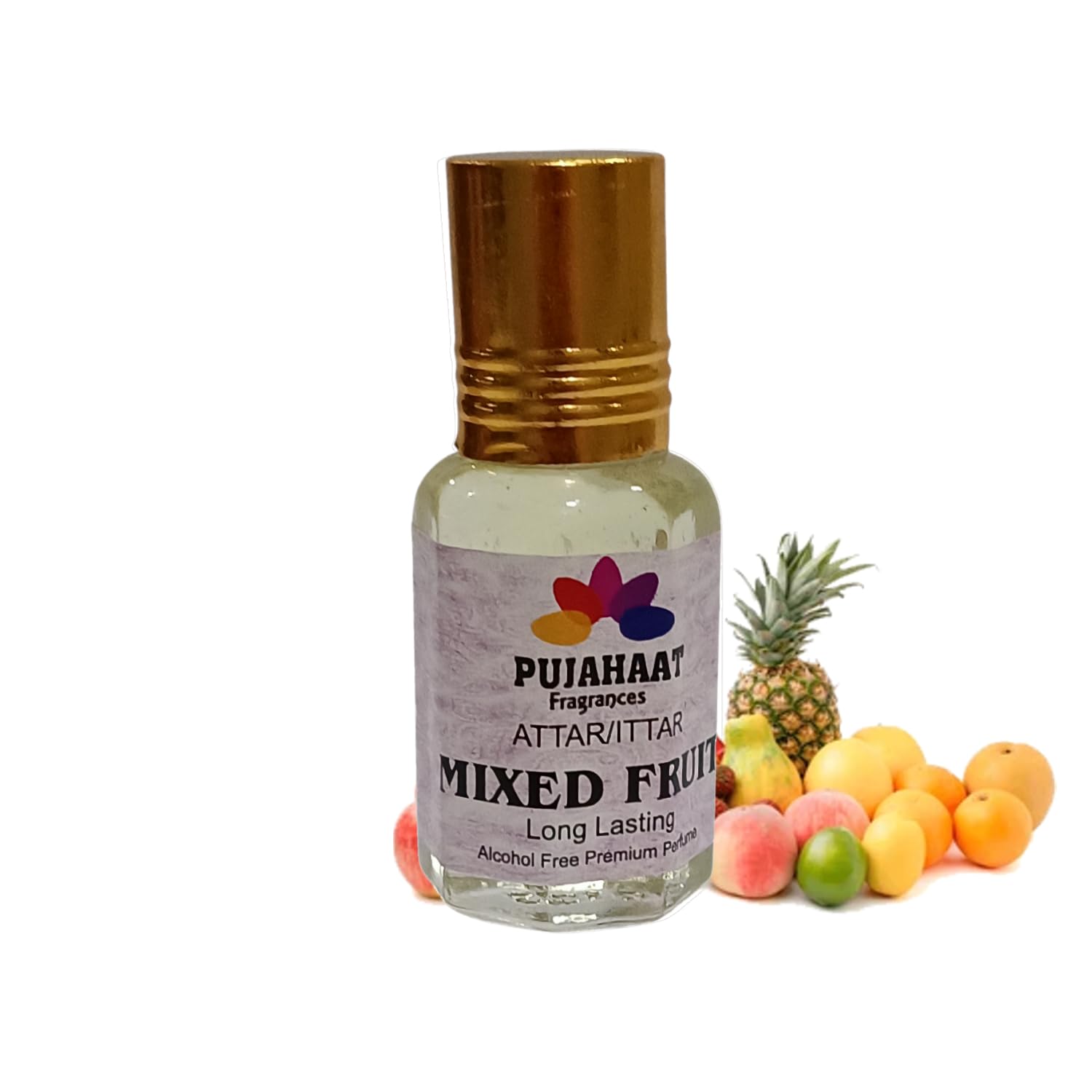 Pujahaat Premium Alcohol-Free Attar | Ittar 6ml, Long-Lasting Travel Size Roll-On, Best Fruity Attar Fragrance Oil - Mixed Fruit-image-6