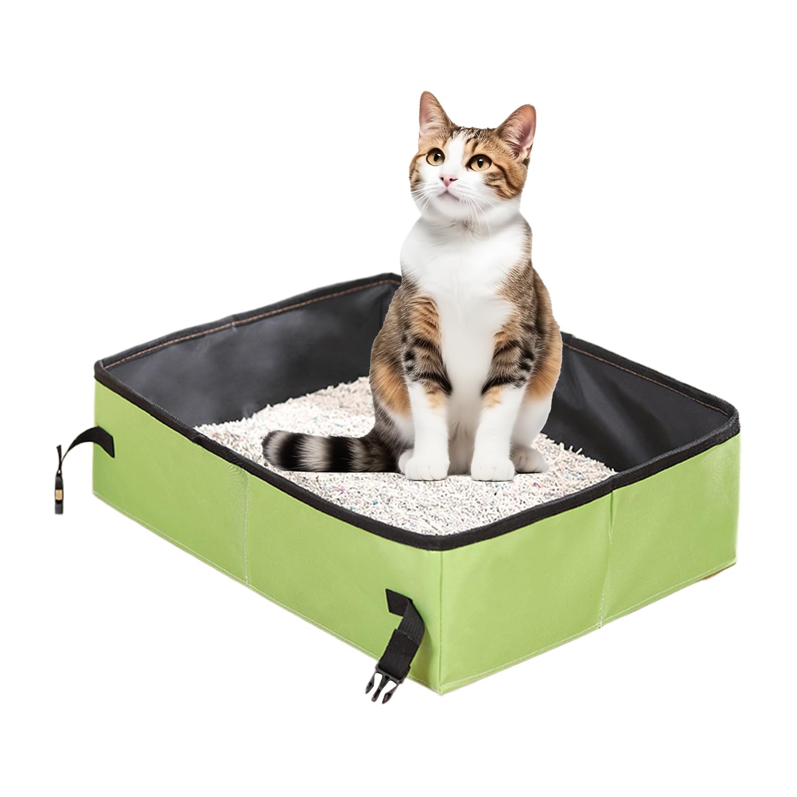 Transporteur de litière portable pour chat anti-fuite voiture