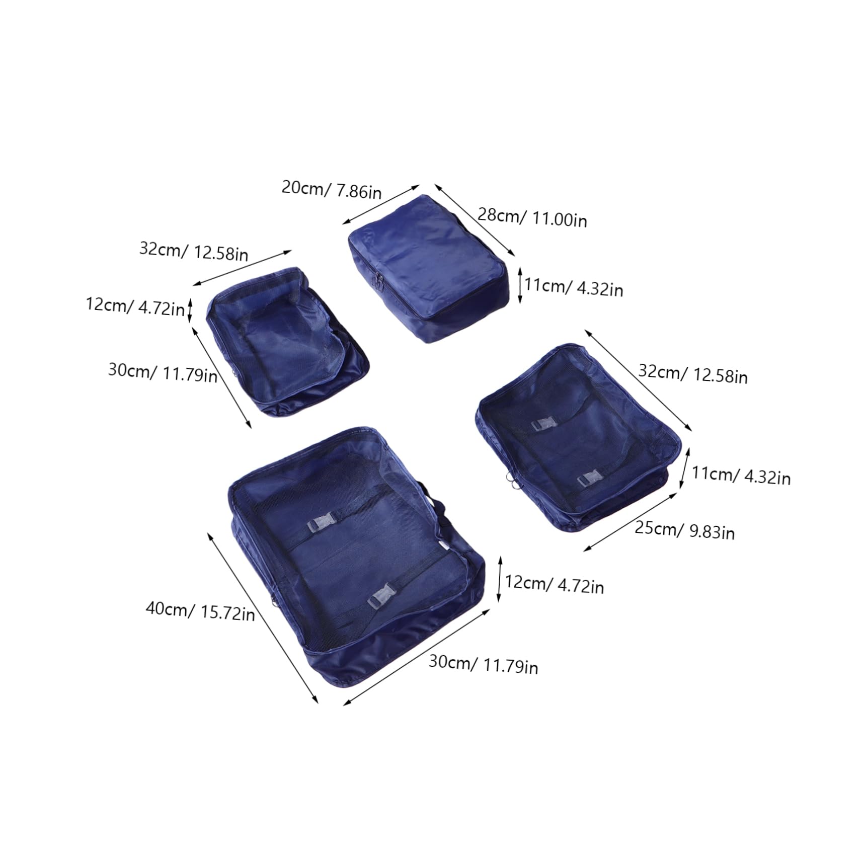OUNONA Set 9 Pezzi Organizer da Viaggio Borsa Portabiancheria e Sacchetti per Vestiti Resistente Salvaspazio Leggero per Valigie e Bagagli, per Viaggi e Trasporto Ordinato