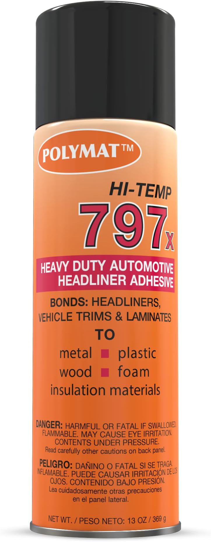 Polymat 797x Hi Temp Spray Adhesive Can high Temperature Headliner Glue 220F (1)