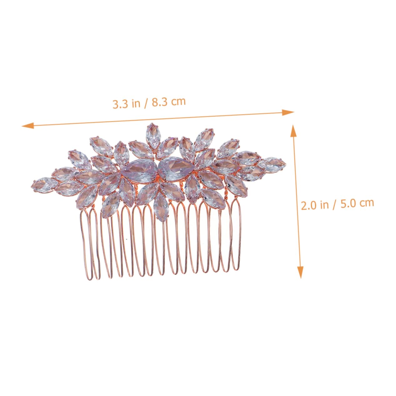 Healeved 5pezzi Pettine Sposa Elegante Con Zirconi Strass Accessorio Per Matrimonio e Cerimonie Pettine Laterale Per Acconciatura Feste e Ricevimenti Design Semplice e Raffinato Facile Da