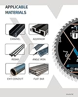 Vista 7 de Hoja de sierra circular de 5-3/8 pulgadas, 30 dientes, eje de 20 mm, para metal ferroso, hoja de corte de acero, punta de carburo, corte delgado