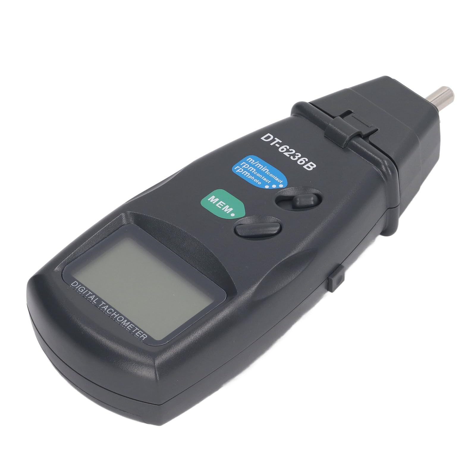 Tacómetro de RPM de contacto LCD Tacómetro digital fotoeléctrico sin contacto con pantalla LCD grande para medir la velocidad del motor Correas transportadoras Engranajes Poleas