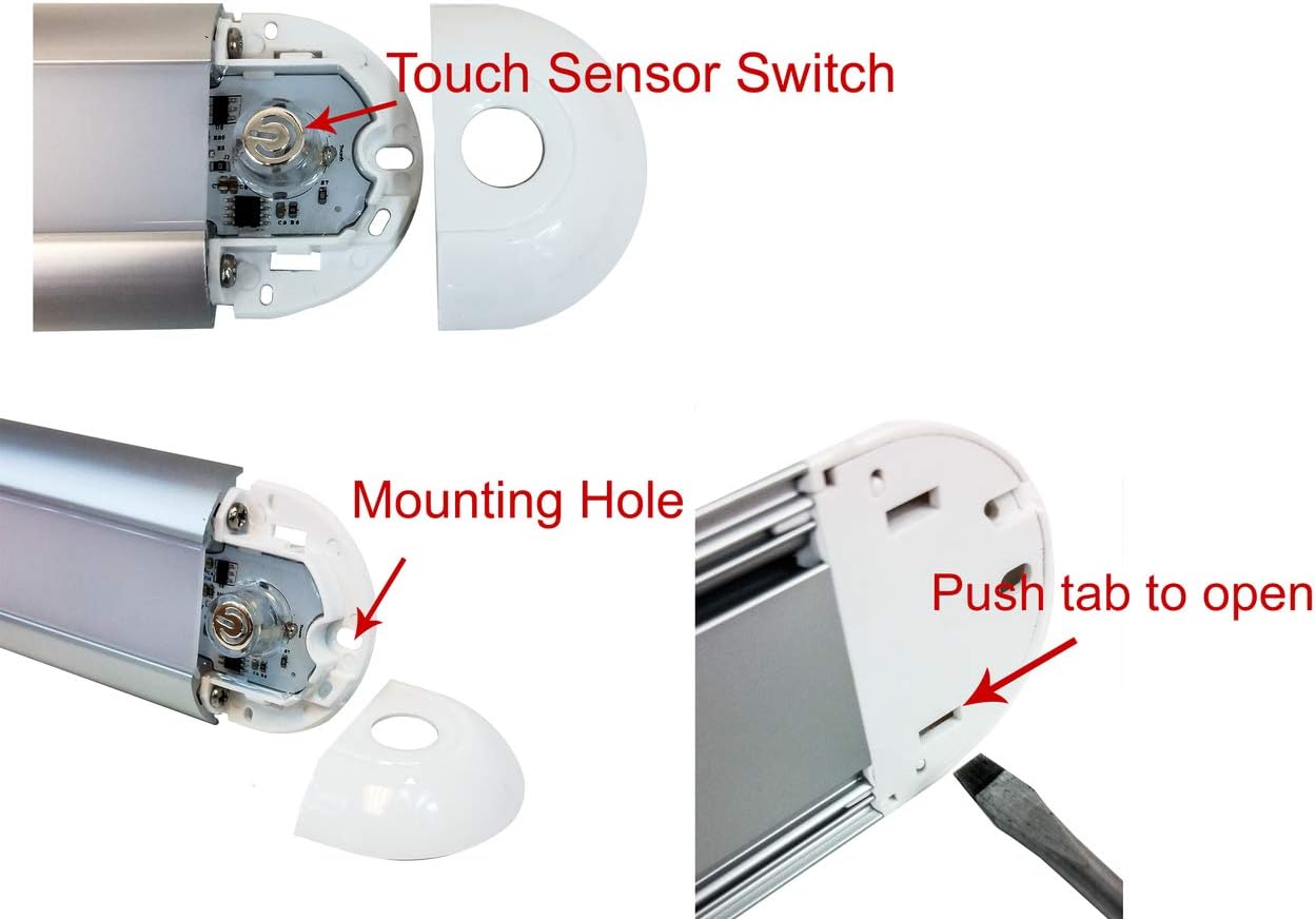 12" LED Dome Light Touch Sensor Switch Lighting Fixture Marine RV Motorhome Camper Utility Van 12v 24v Semi Truck Travel Trailer Boat Aircraft Overland Interior Exterior Cabinet Waterproof
