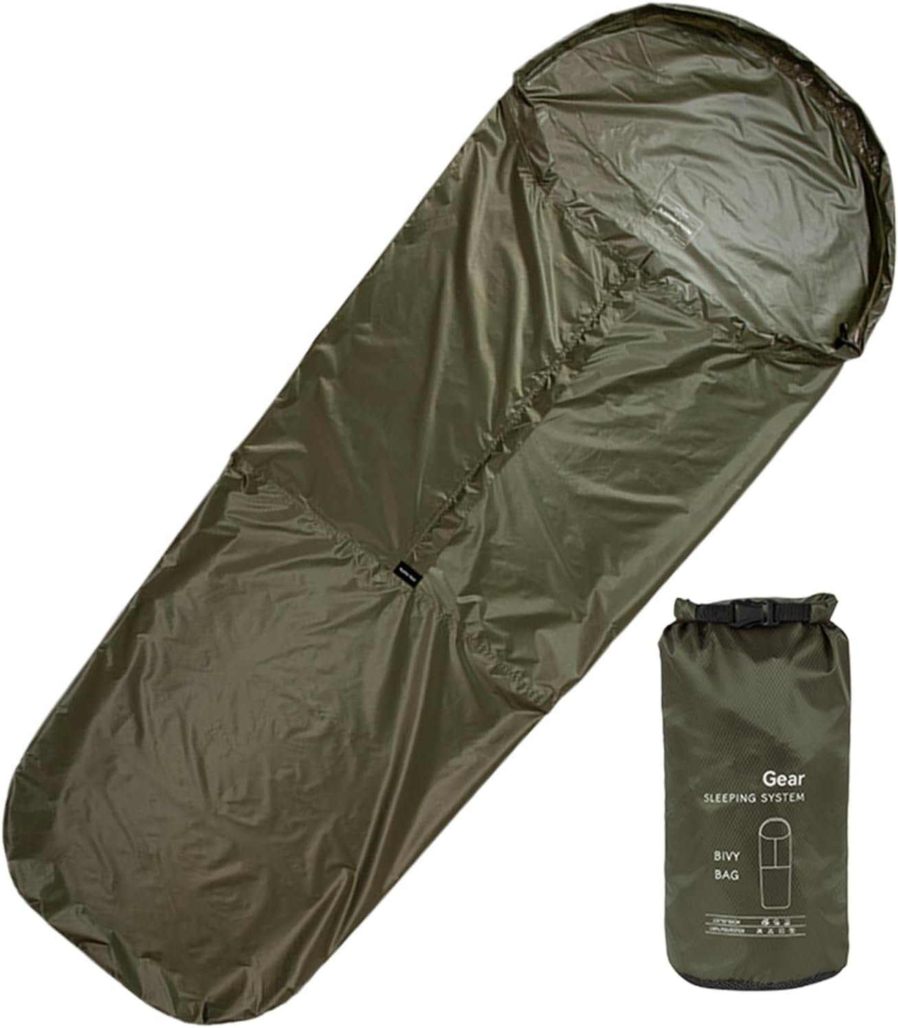 Thermal Sleeping Bag Cover, Insulated Bedding Sack, 220x80cm Outdoor Protection Aid, Nylon Waterproof Detail, Sleeping Bag Storage with Drawstring, Camping Hiking Travel Use for Survival Backpacking