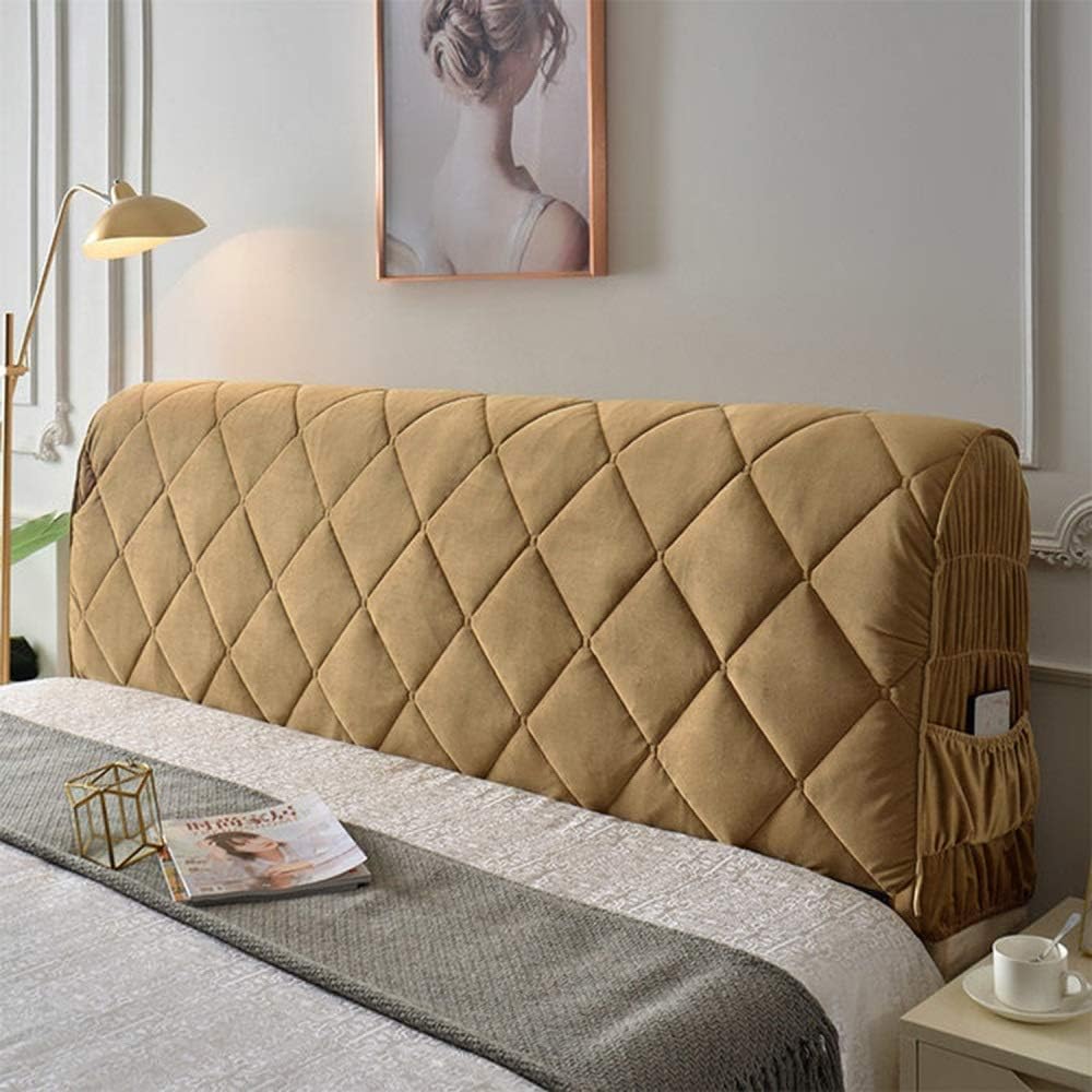 Triangular Almohada de Lectura Cama, Cabecera Tapizado Lumbar Cervical, Cojines de Cuña Espalda Antireflujo Adulto Larga para Dormir, Cuerpo Completo Alta con Pana Funda(150cm,Brown)