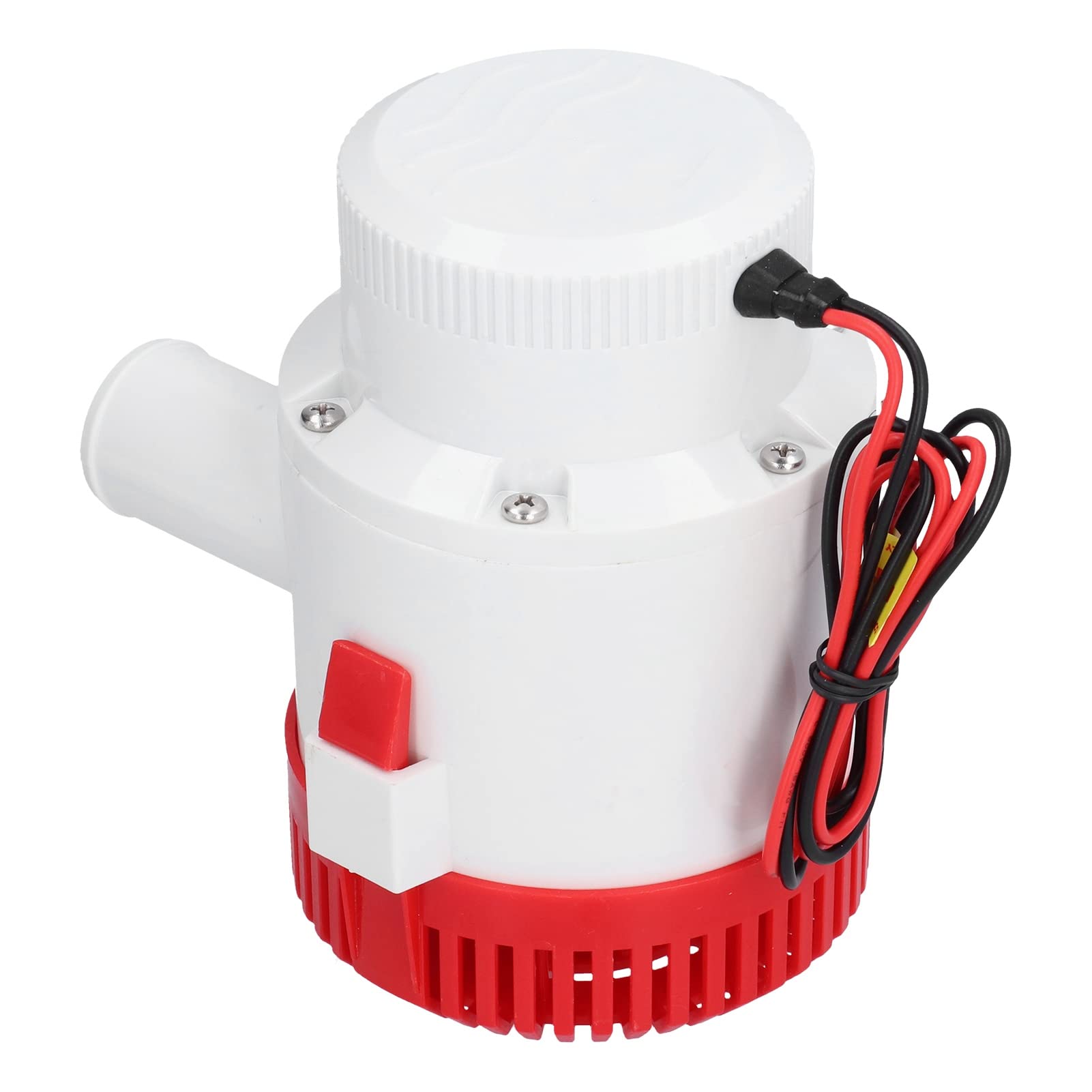 Alomejor Elektryczna Pompa Zęzowa Solidna, Antykorozyjna Pompa Głębinowa do Usuwania ścieków Zęzowych o średnicy Wylotowej 1-1/2 Cala (DC12V 3000GPH)