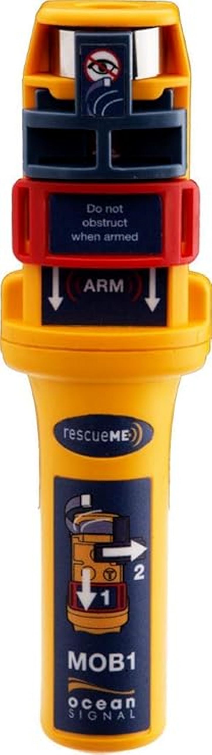 rescueME MOB1 - Compact AIS Man Overboard Device with Automatic Activation, 7-Year Battery Life, 24 Hours of Operation, and Integrated DSC Transmitter