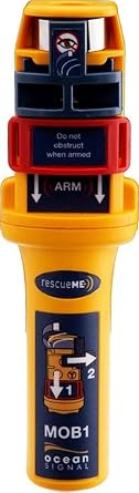 Ocean Signal rescueME MOB1 - Compact AIS Man Overboard Device with Automatic Activation, 7-Year Battery Life, 24 Hours of Operation, and Integrated DSC Transmitter
