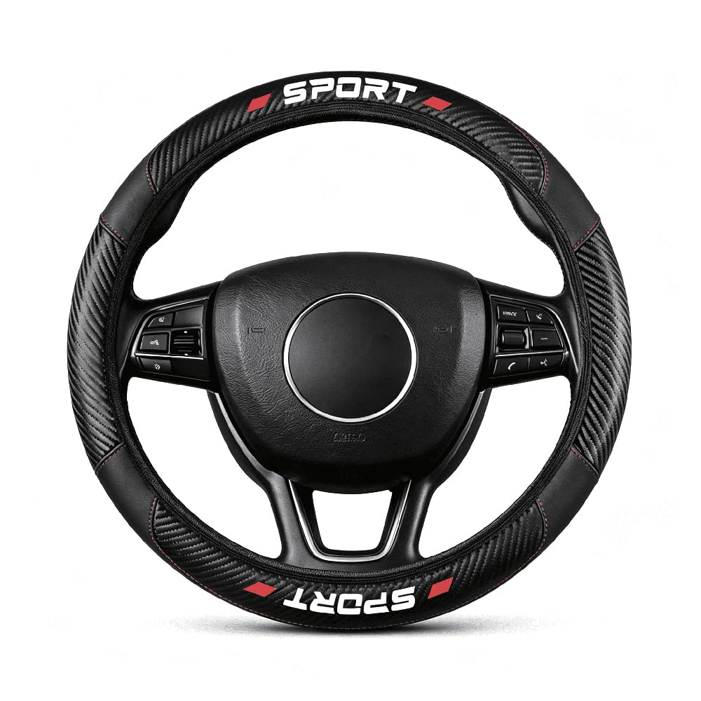 PIGUDAN Car Steering Wheel Cover for BMW 1 Series F40 M135i 128ti 118D Hatchback 2019-2023, Steering Wheel Protector Auto Steering Slipcover Motor Steering Wrap Vehicle Steering Shield