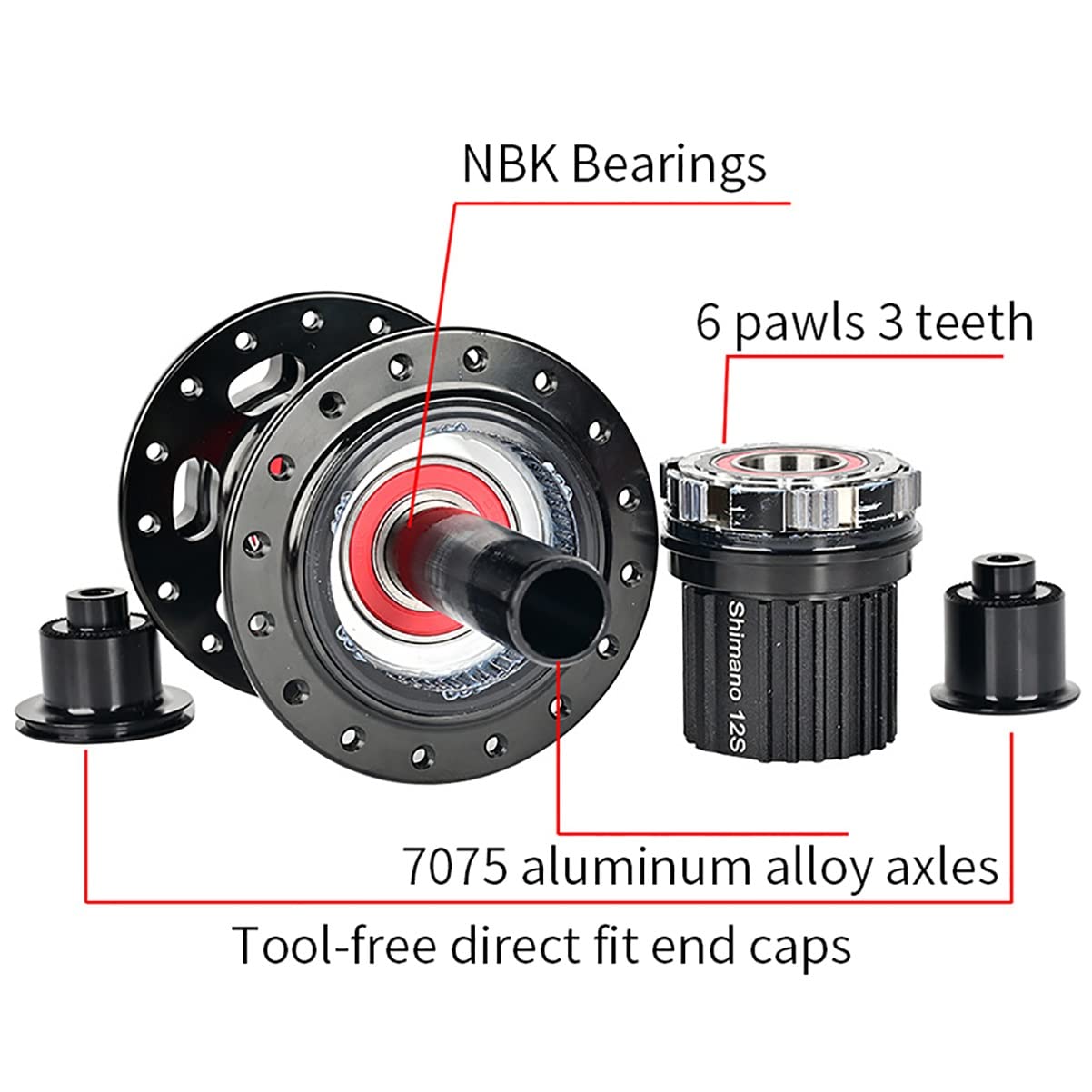 Amazon.co.jp: MTB 28 32 穴 クイック リリース ハブ 6 ボルト